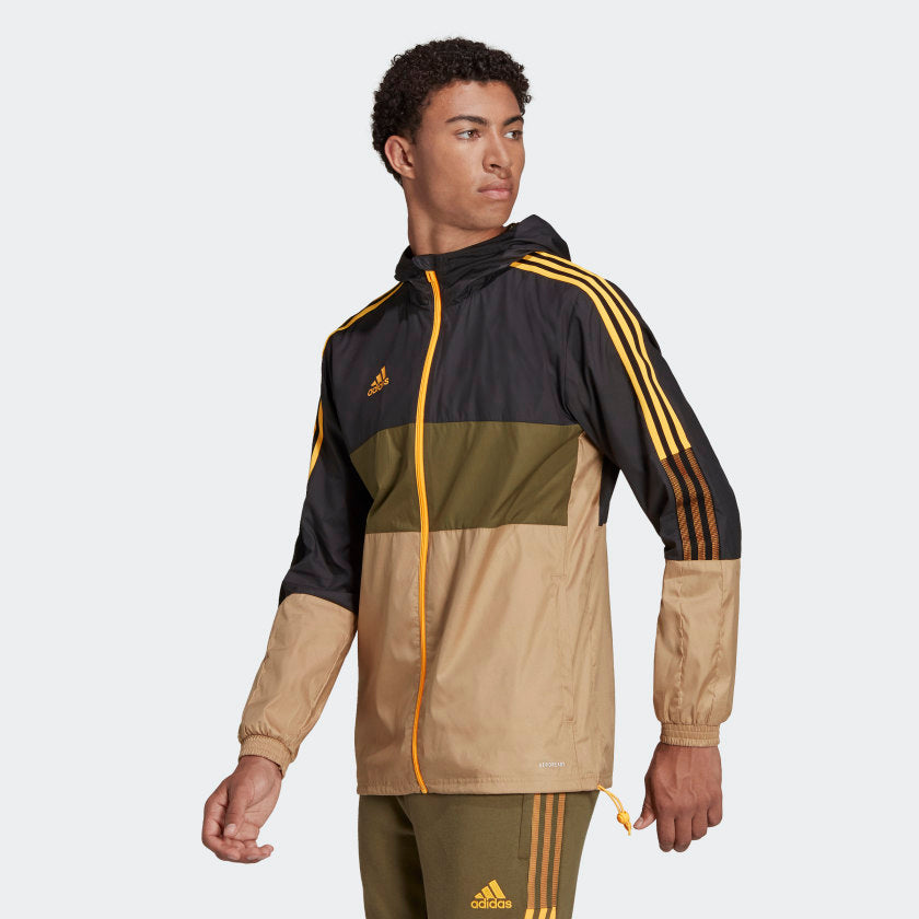 Giacca con cappuccio Adidas Sportswear Tiro - nera/cachi