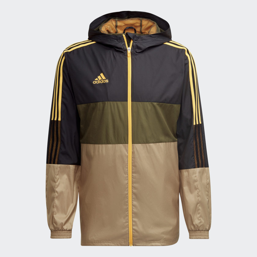 Giacca con cappuccio Adidas Sportswear Tiro - nera/cachi