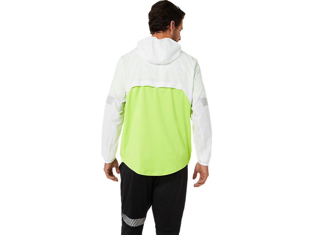 Veste à capuche Asics Lite Snow Jacket - Blanc/Noir/Jaune