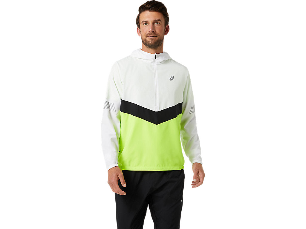 Veste à capuche Asics Lite Snow Jacket - Blanc/Noir/Jaune