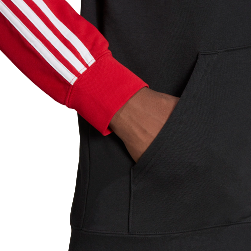 Chaqueta con capucha 3 rayas Manchester United 2021/2022 - Rojo/Negro