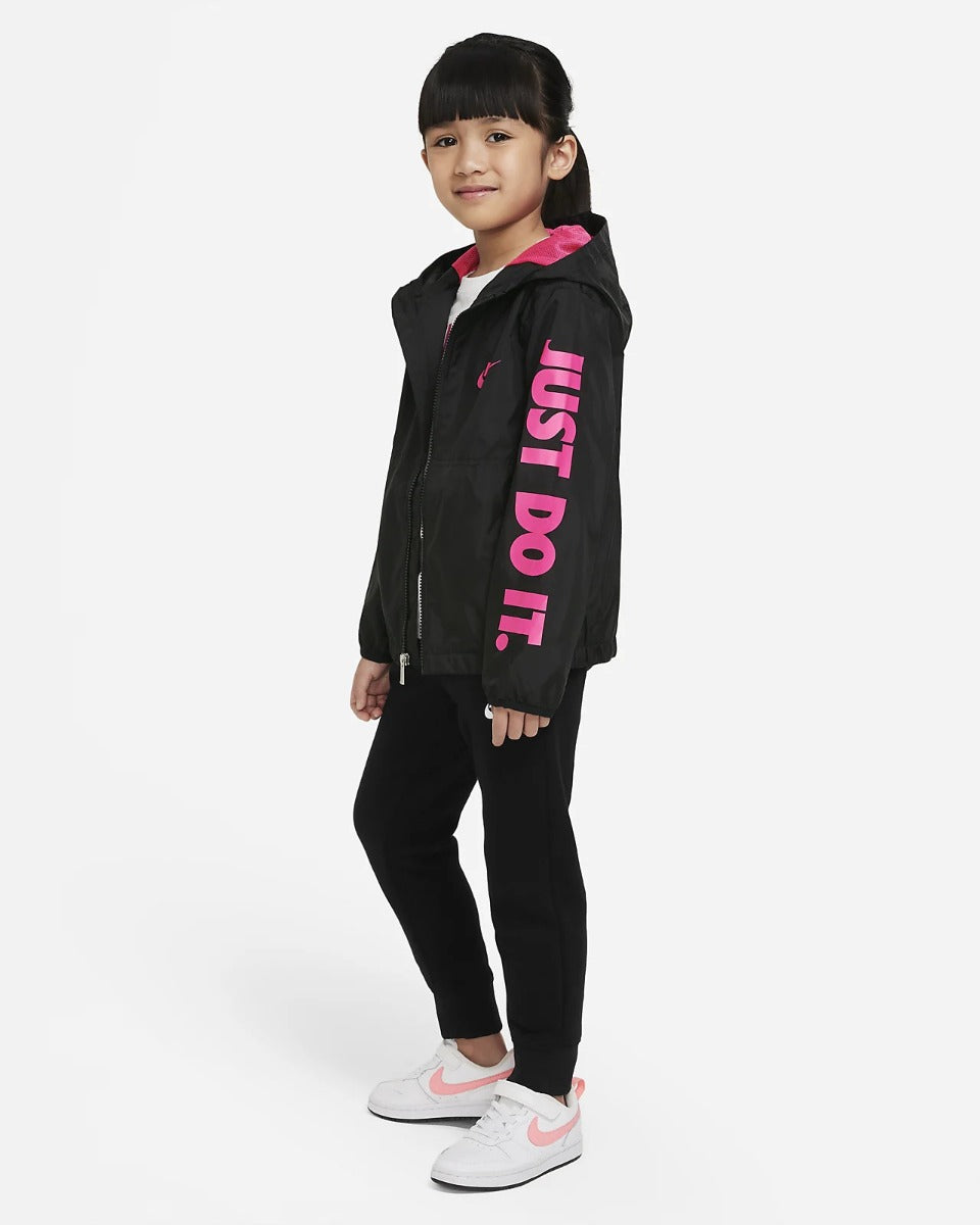 Nike Hooded Jacket Kids - Black/Pink