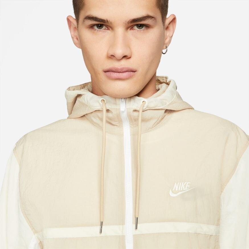 Nike Sportswear Woven Hooded Jacket - Beige/White