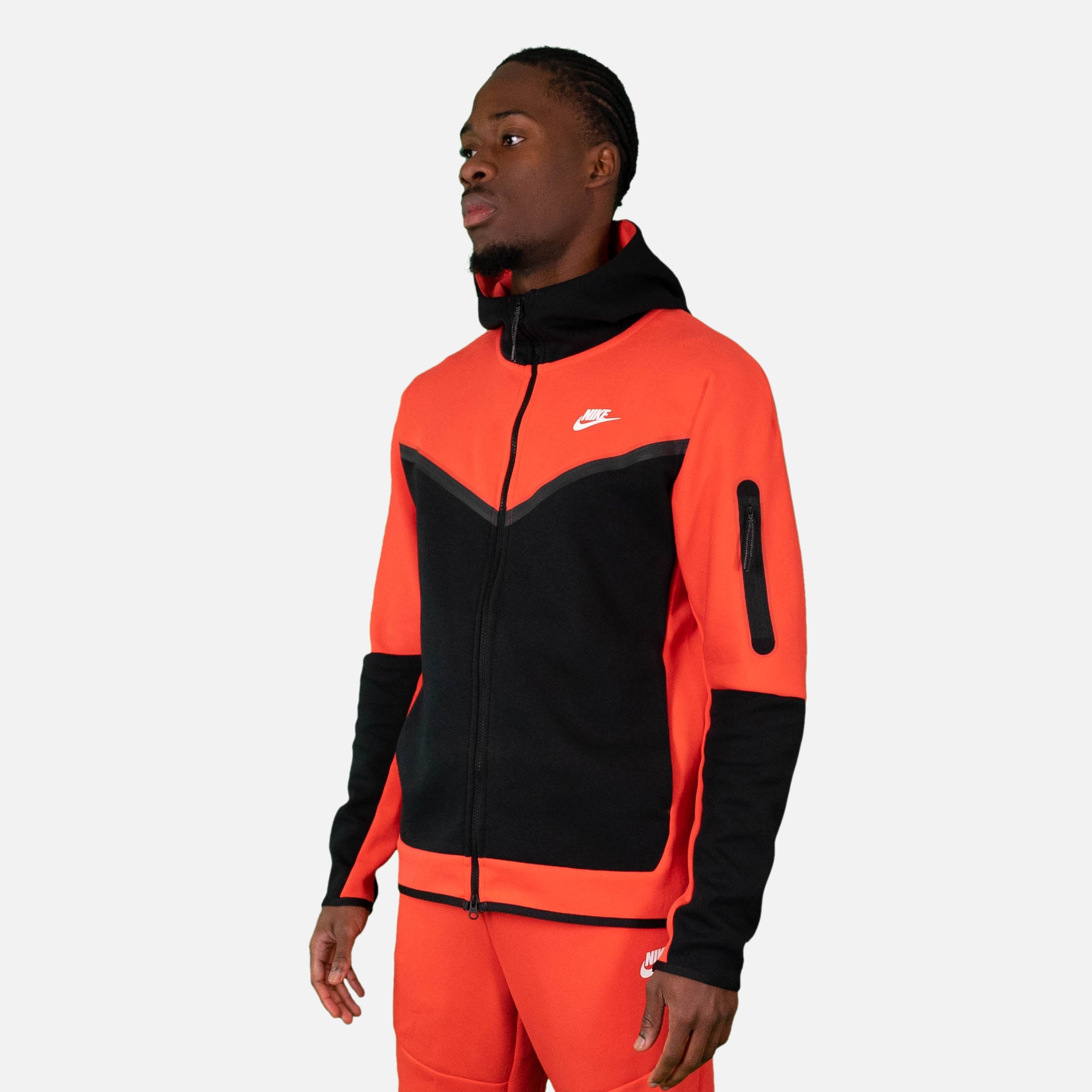 Veste à capuche Nike Tech Fleece - Rouge/Noir