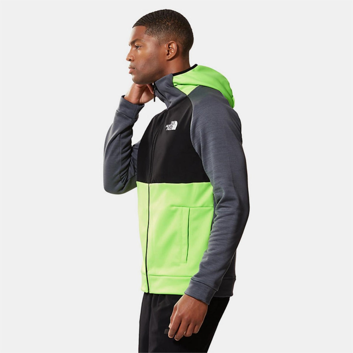 Veste à capuche The North Face Ma Fleece - Noir/Vert/Gris