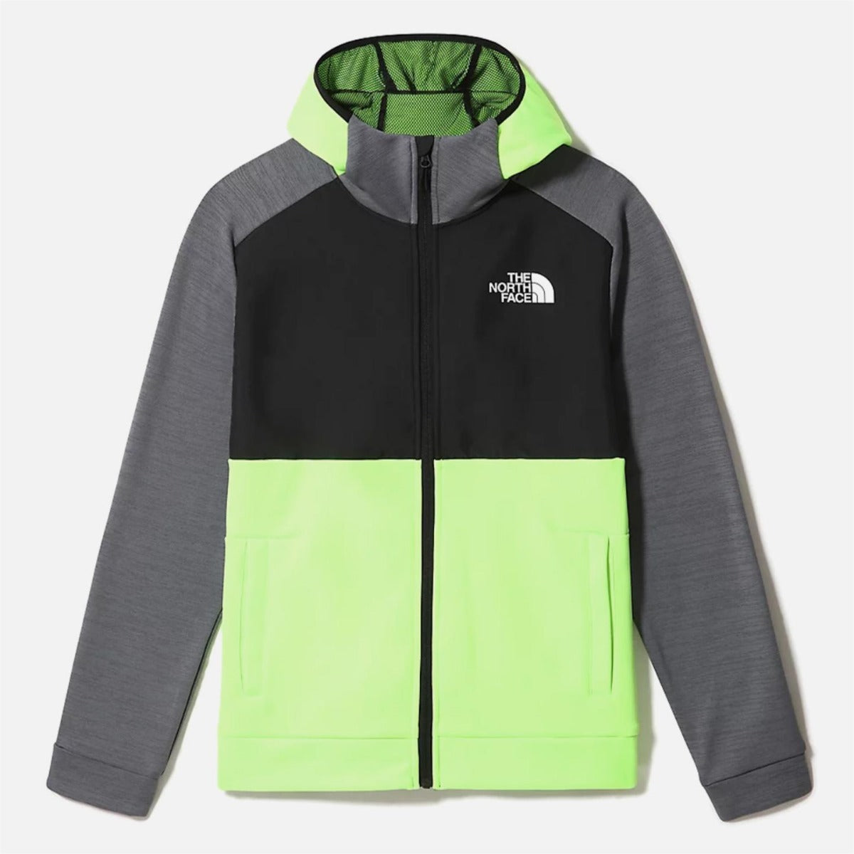 The North Face Ma Fleece Hoodie - Black/Green/Grey
