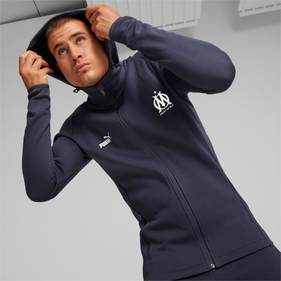 Veste à capuche OM Casuals 2022-2023 - Gris/Blanc