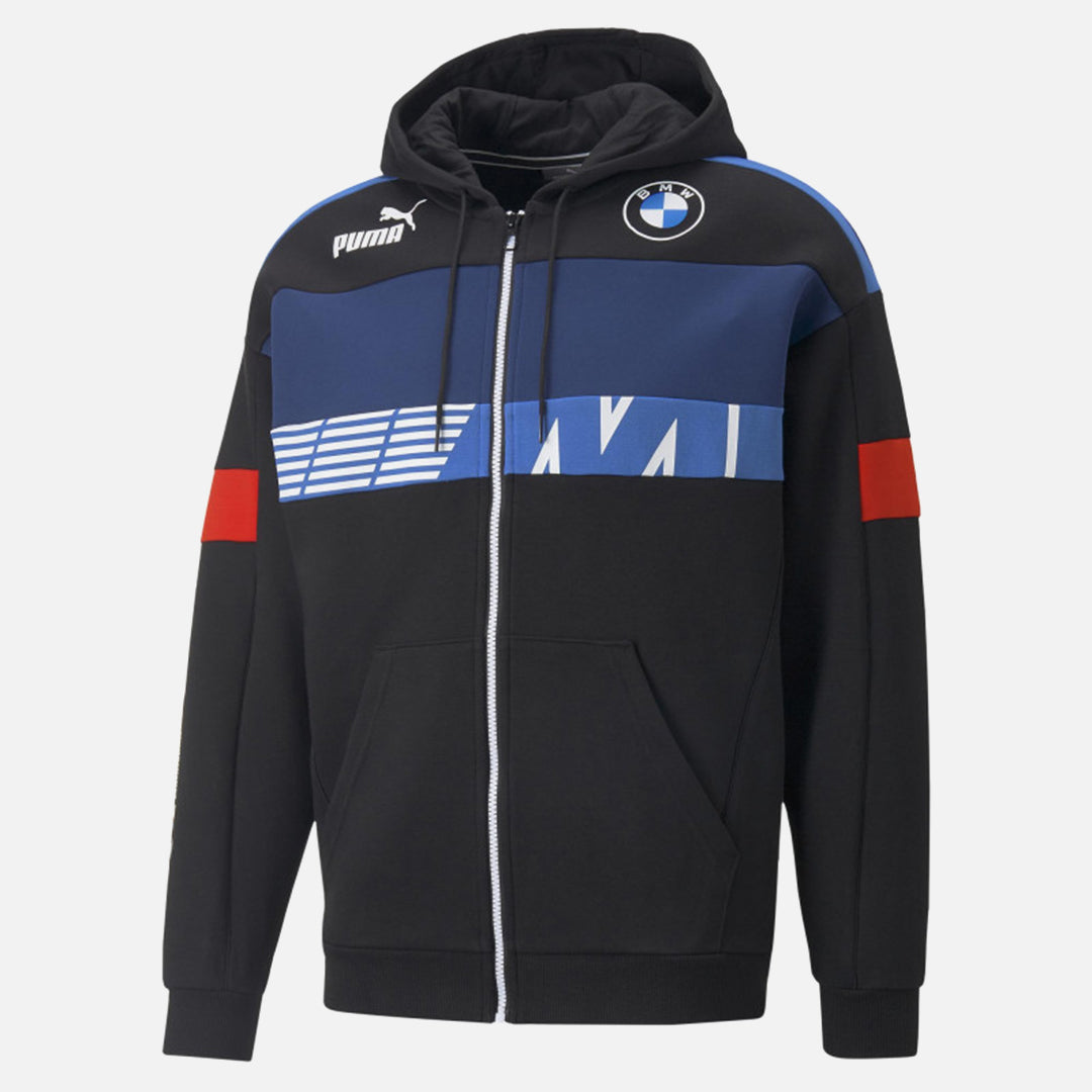 Puma BMW Motorsport Kapuzenjacke – Schwarz/Rot/Blau