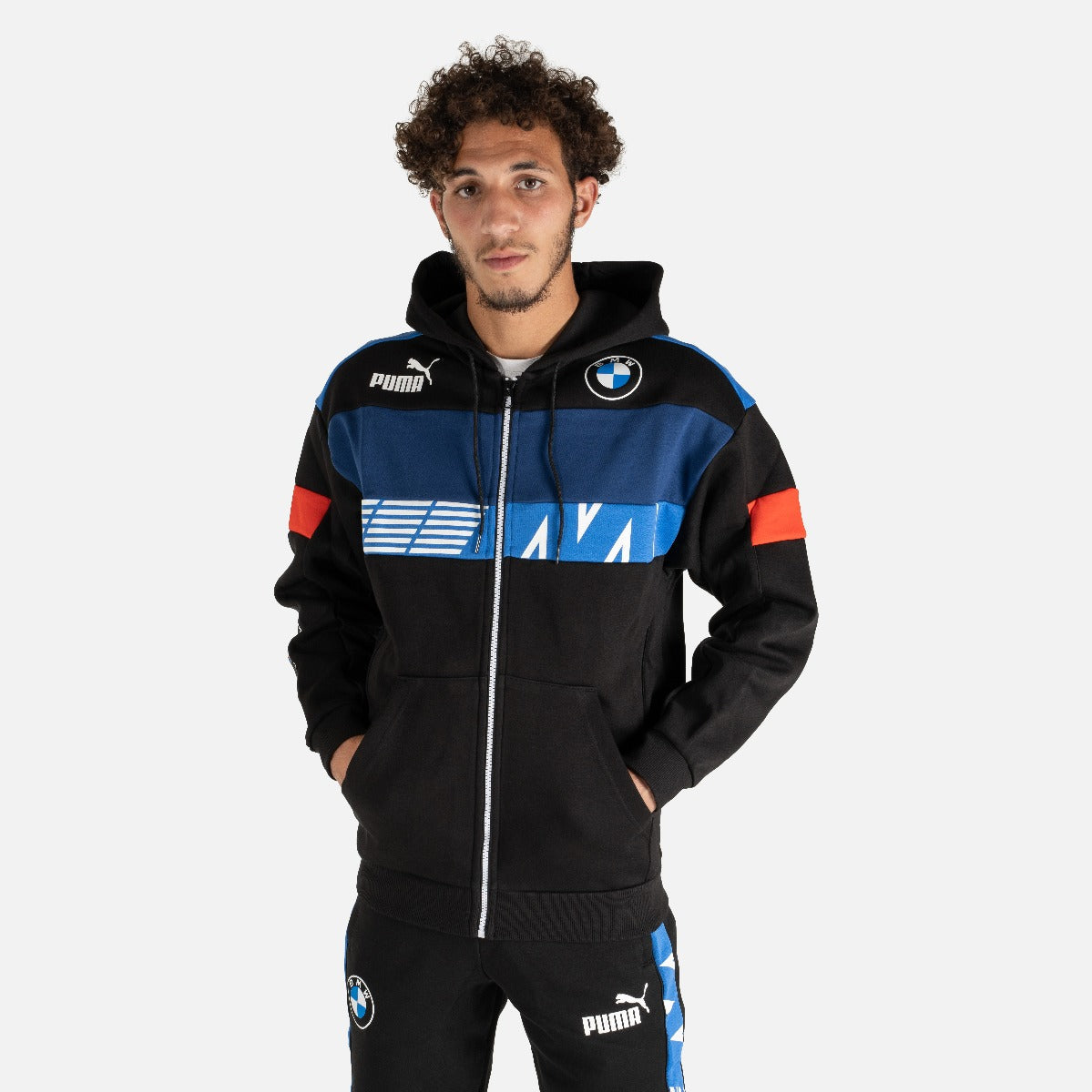 Veste à capuche Puma BMW Motorsport - Noir/Rouge/Bleu – Footkorner