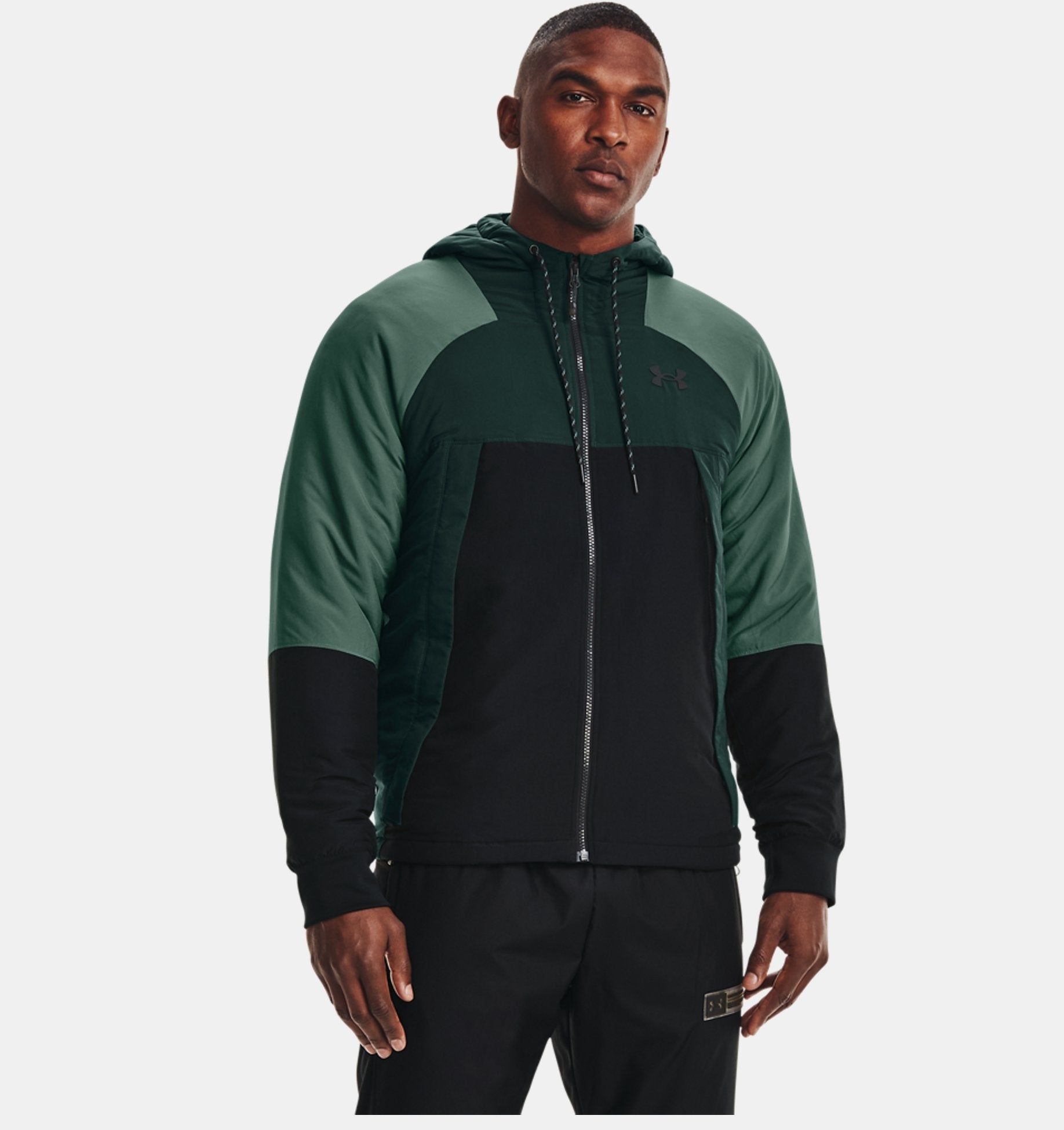 Under Armor Spring Insulate Hooded Jacket - Black/Green – Footkorner