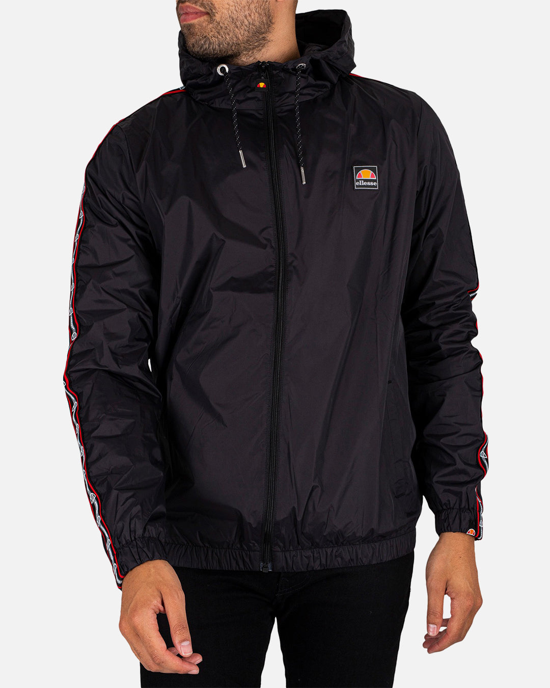Ellesse Marcos Windbreaker Jacket - Black/White/Red