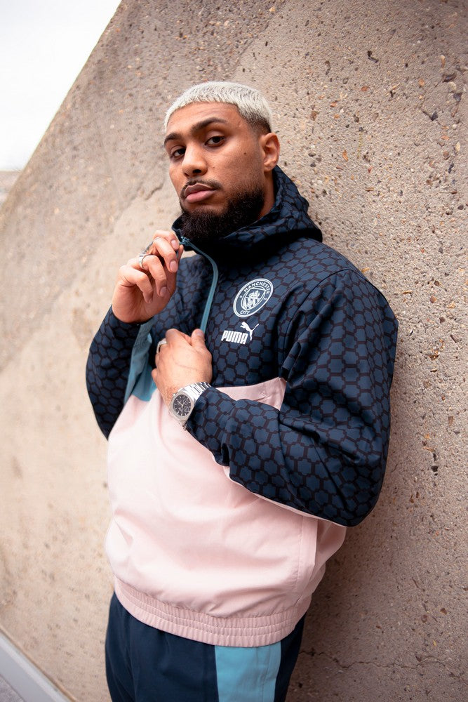 Manchester City Windbreaker Jacket 2022/2023 - Blue/Beige