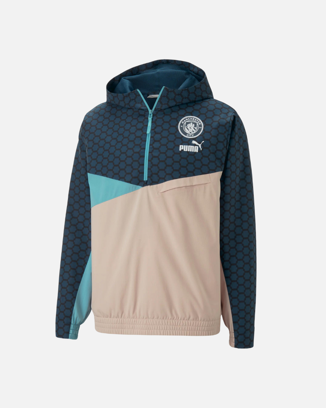 Manchester City Windbreaker Jacket 2022 2023 Blue Beige Footkorner