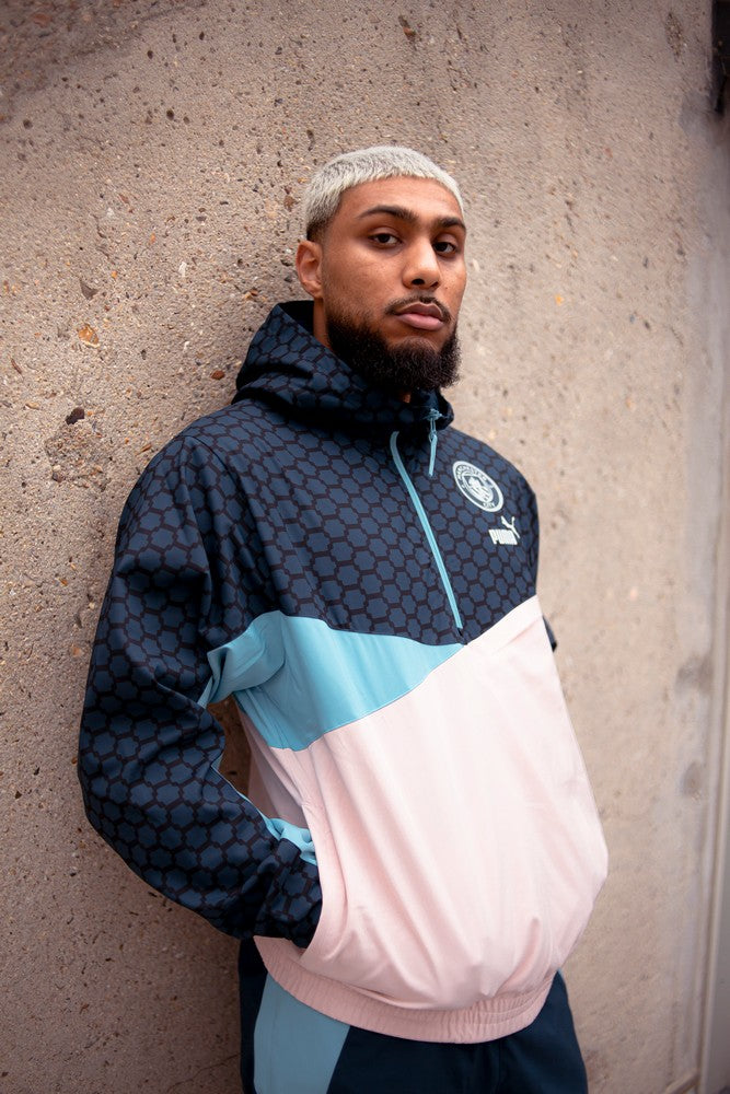 Manchester City Windbreaker Jacket 2022/2023 - Blue/Beige