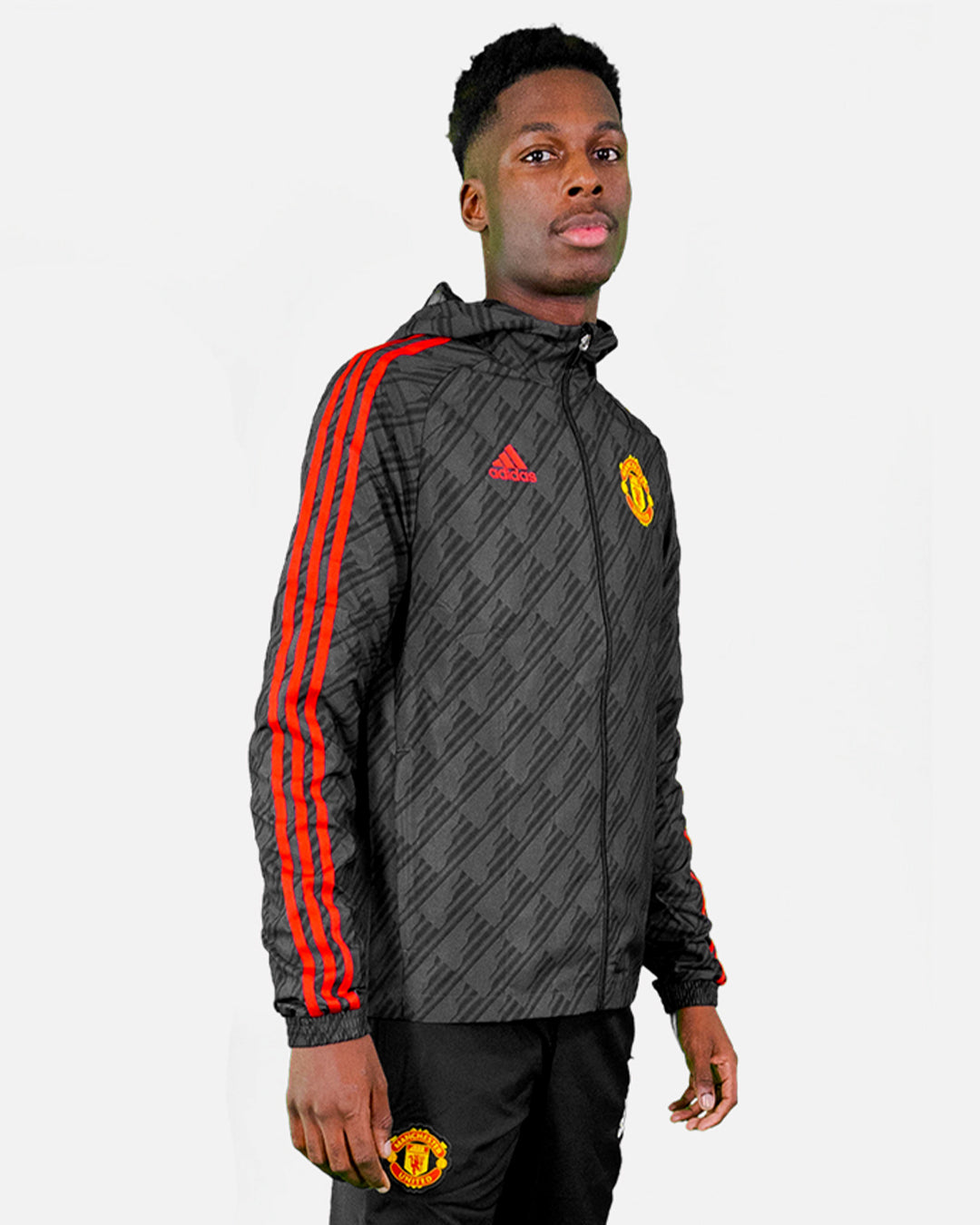 Manchester United Windbreaker Jacket 2022/2023 - Grey/Red/White