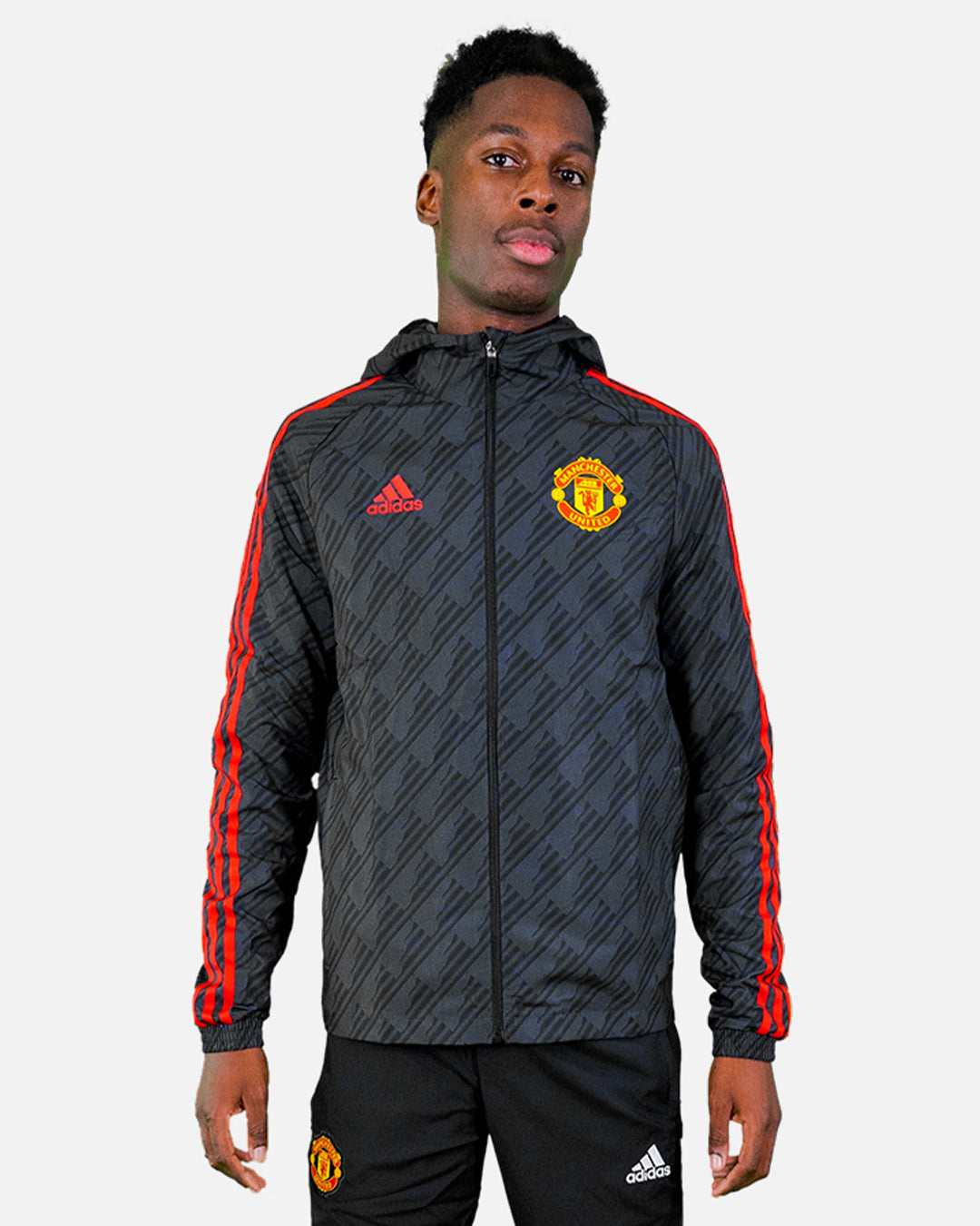 Manchester United Windbreaker Jacket 2022/2023 - Grey/Red/White