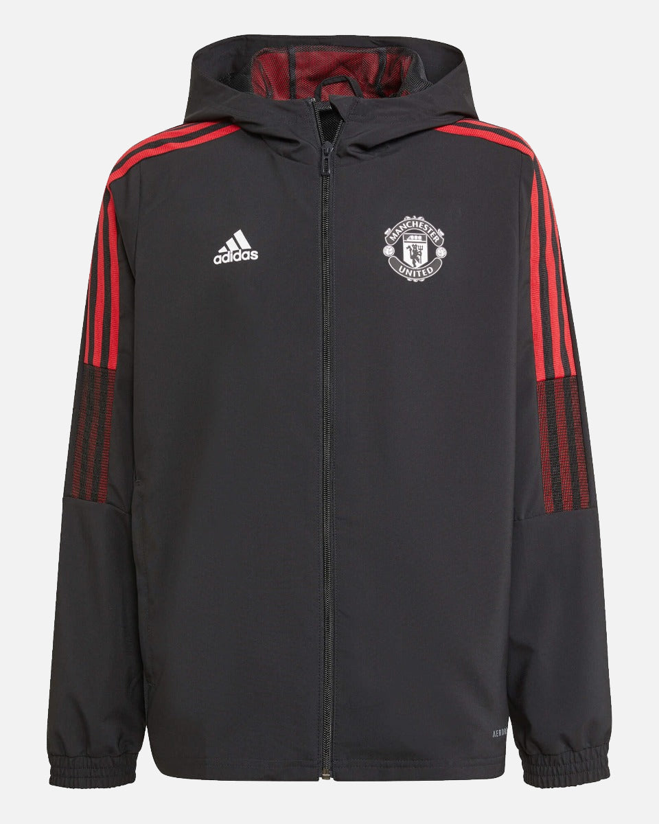 Giacca a vento Manchester United Juniors 2021/2022 - nera/rossa