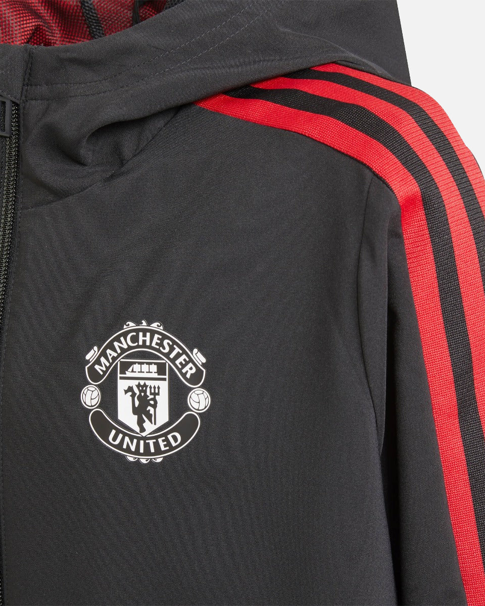 Giacca a vento Manchester United Juniors 2021/2022 - nera/rossa