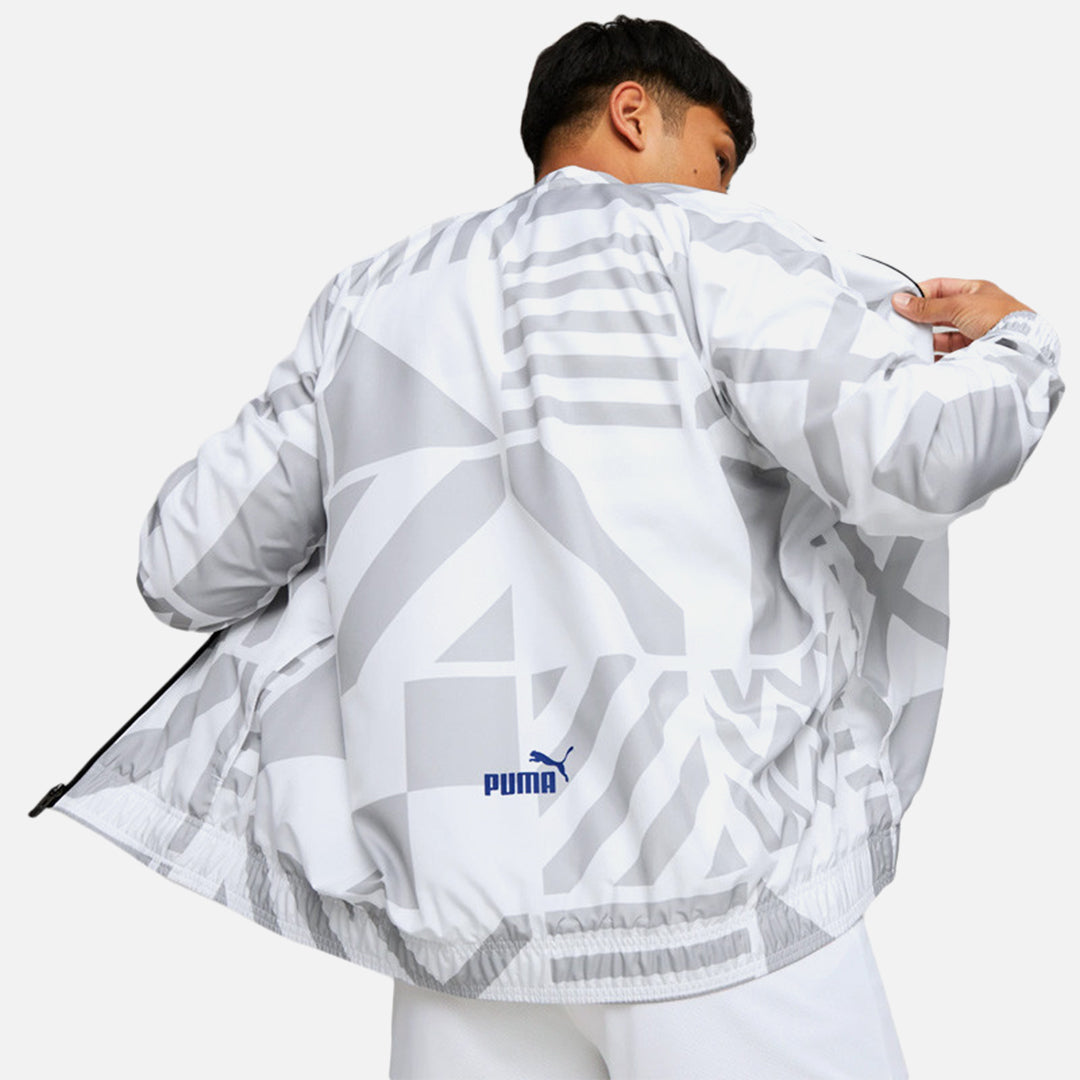 Veste Coupe-vent OM 2022-2023 - Blanc/Gris/Bleu