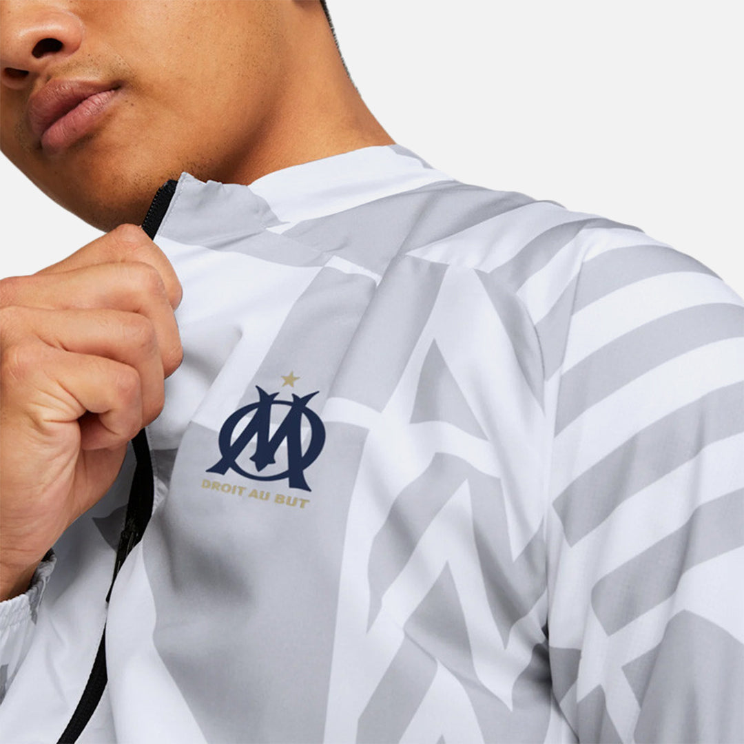Veste Coupe-vent OM 2022-2023 - Blanc/Gris/Bleu