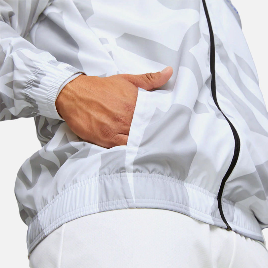 Veste Coupe-vent OM 2022-2023 - Blanc/Gris/Bleu