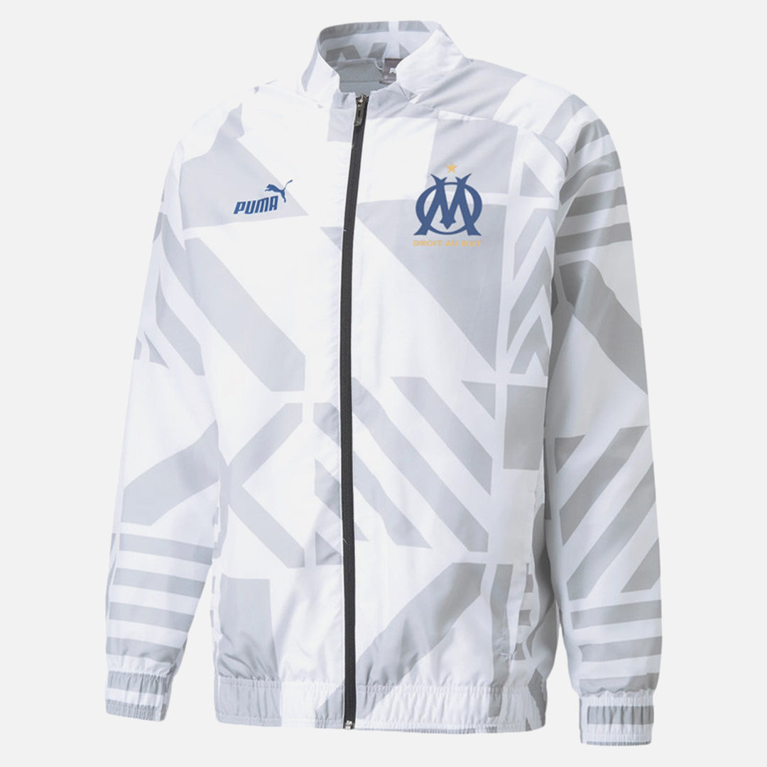 Veste Coupe-vent OM 2022-2023 - Blanc/Gris/Bleu