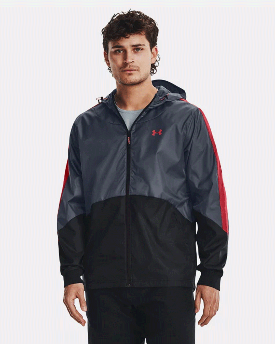 Veste Coupe-Vent Under Armour Legacy - Noir/Gris/Rouge