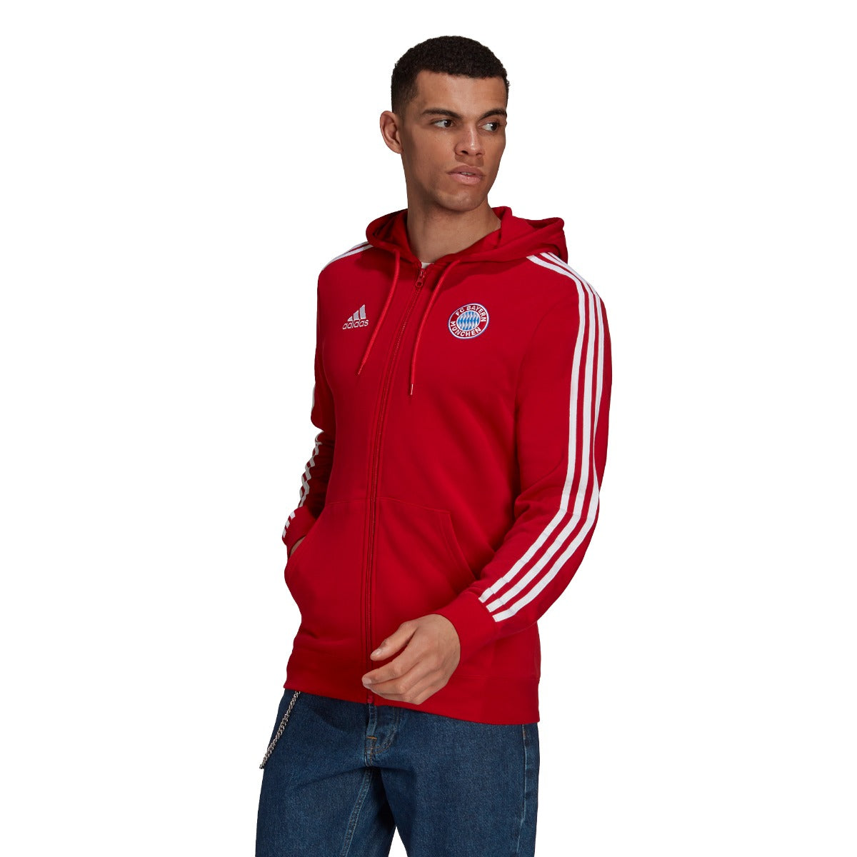 Veste d'entrainement capuche Bayern Munich 2021/2022 - Rouge