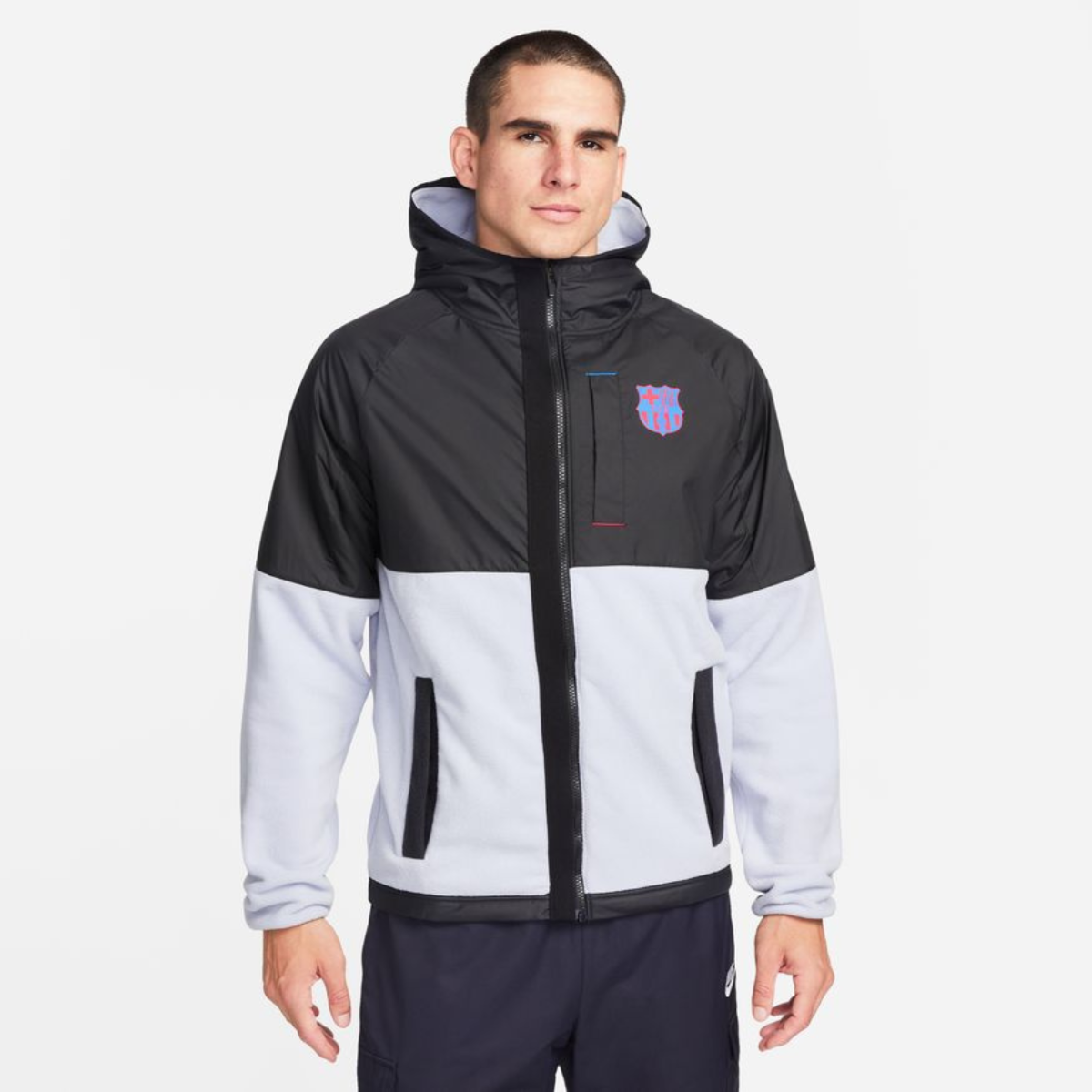 Veste FC Barcelone 2022 2023 Noir Blanc Footkorner