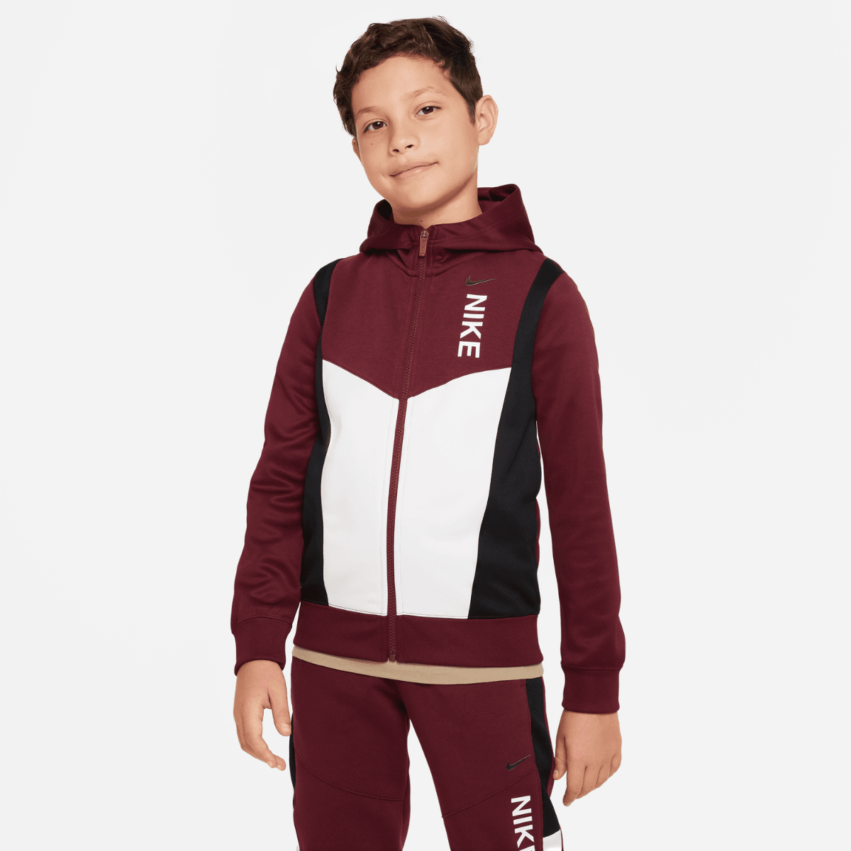 Veste Nike Sportswear Hybrid Junior - Bordeaux/Blanc/Noir