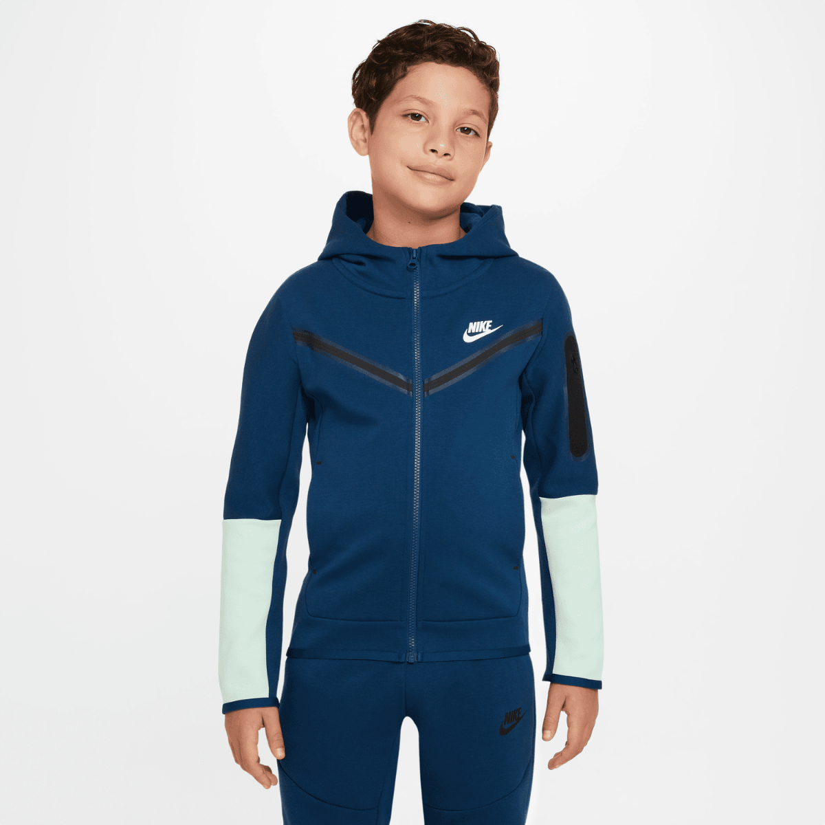 Veste Nike Tech Fleece Junior - Kaki/Blanc/Noir – Footkorner
