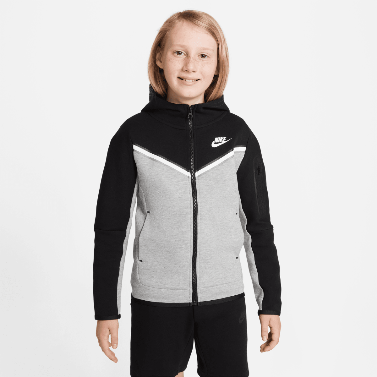 gilet nike gris noir