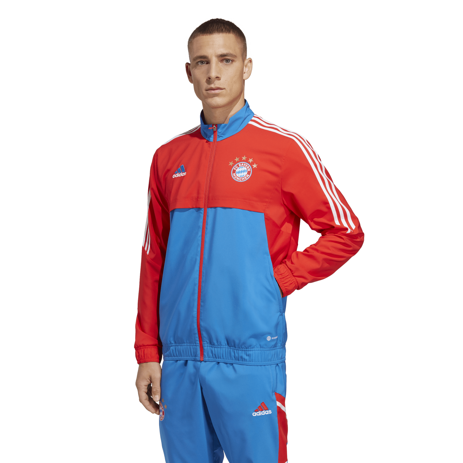 Veste de survêtement Bayern Munich 2022/2023 - Rouge/Bleu