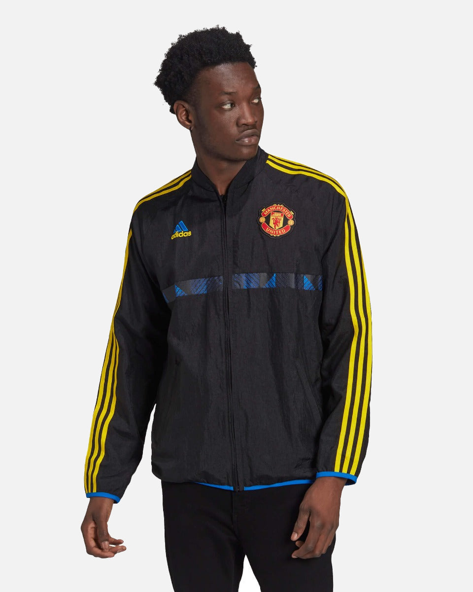 Veste Survêtement Manchester United Icon 2021/2022 - Noir/Bleu/Jaune