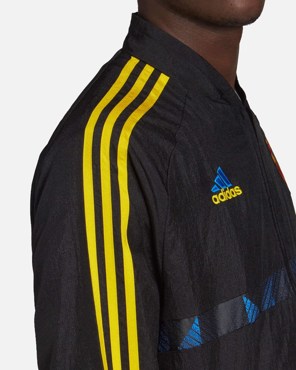 Veste Survêtement Manchester United Icon - Noir/Bleu/Jaune