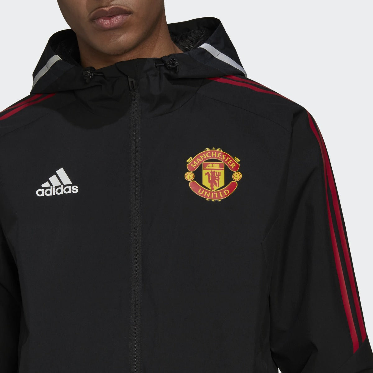 Manchester United Windbreaker Jacket 2022/2023 - Black/Red