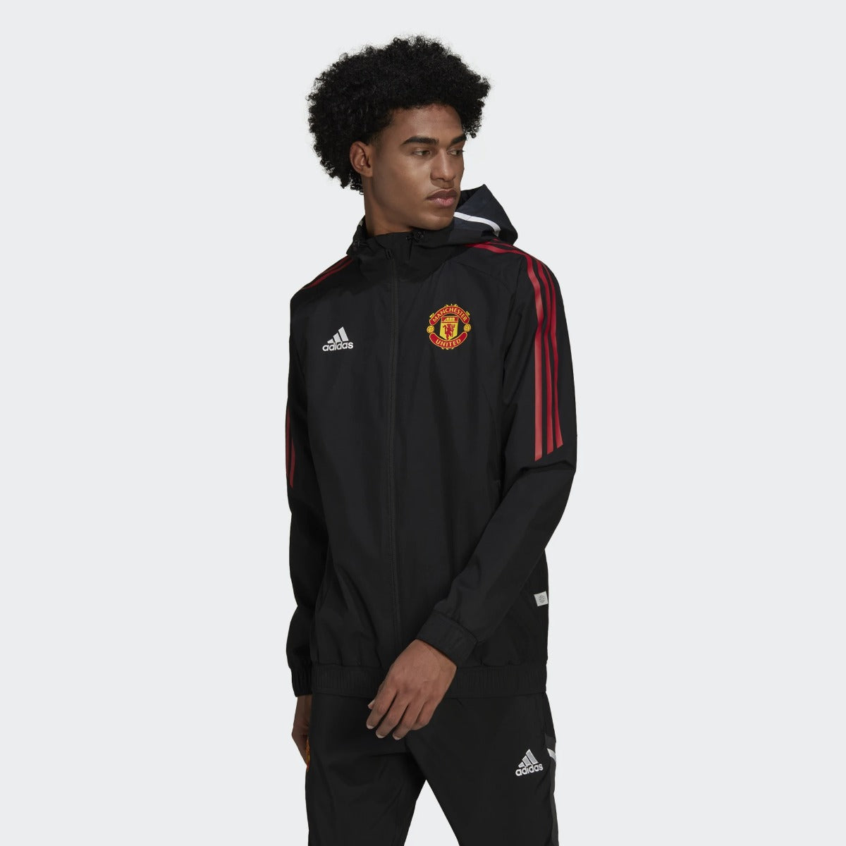 Manchester United Windbreaker Jacket 2022/2023 - Black/Red