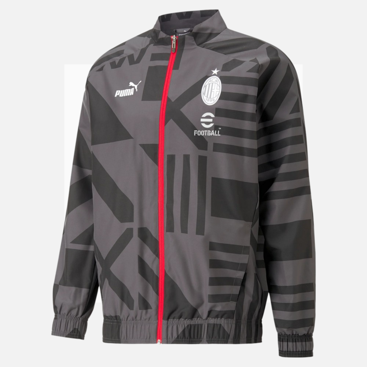 Veste de survêtement Milan AC 2022/2023 - Noir/Gris/Rouge