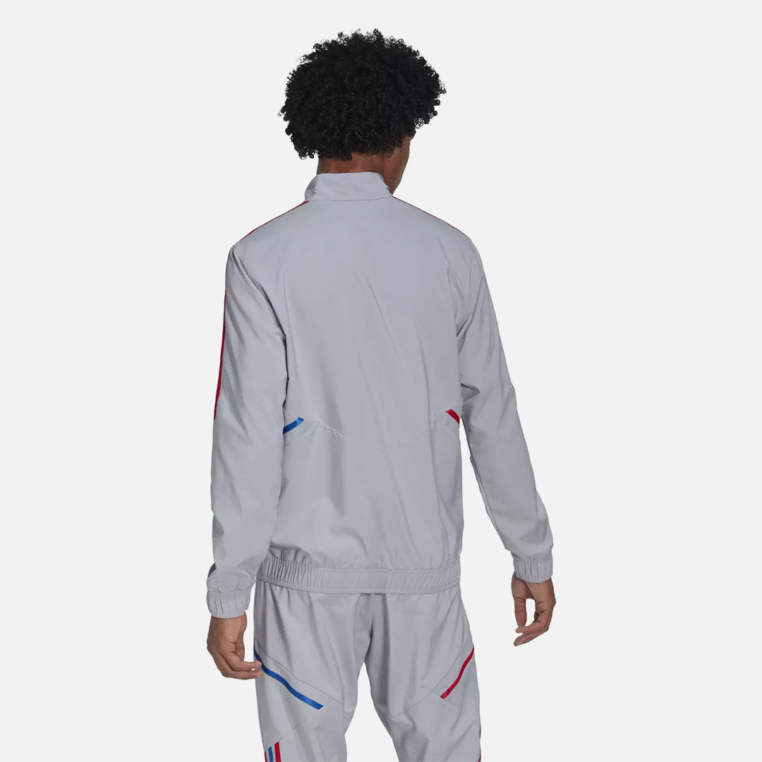 Veste de survêtement OL 2022/2023 - Gris/Bleu/Rouge