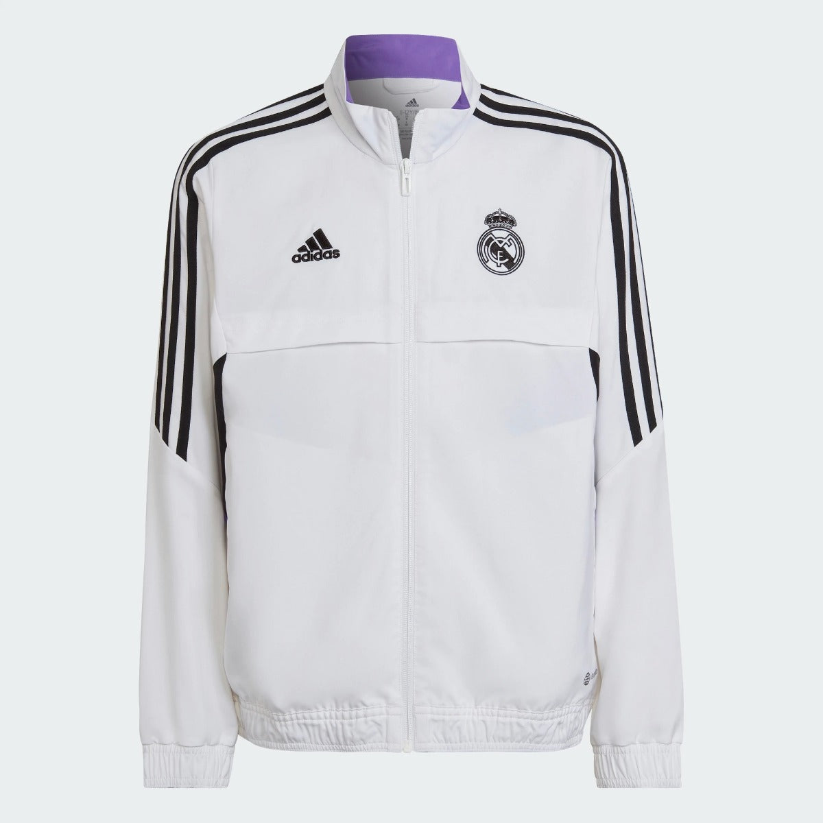 Veste de survêtement Real Madrid Condivo Junior 2022 - Blanc/Noir/Violet