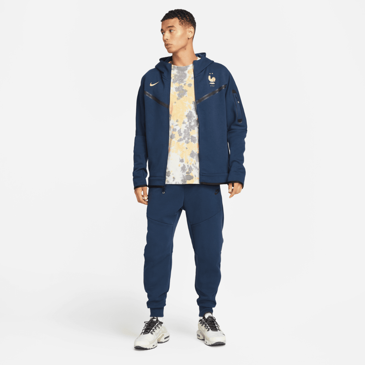 Chaqueta de forro polar técnico equipo francés 2022 - Azul/Dorado