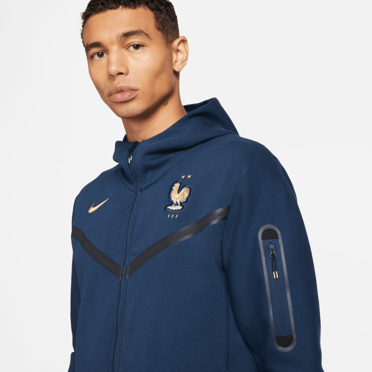 Chaqueta de forro polar técnico equipo francés 2022 - Azul/Dorado