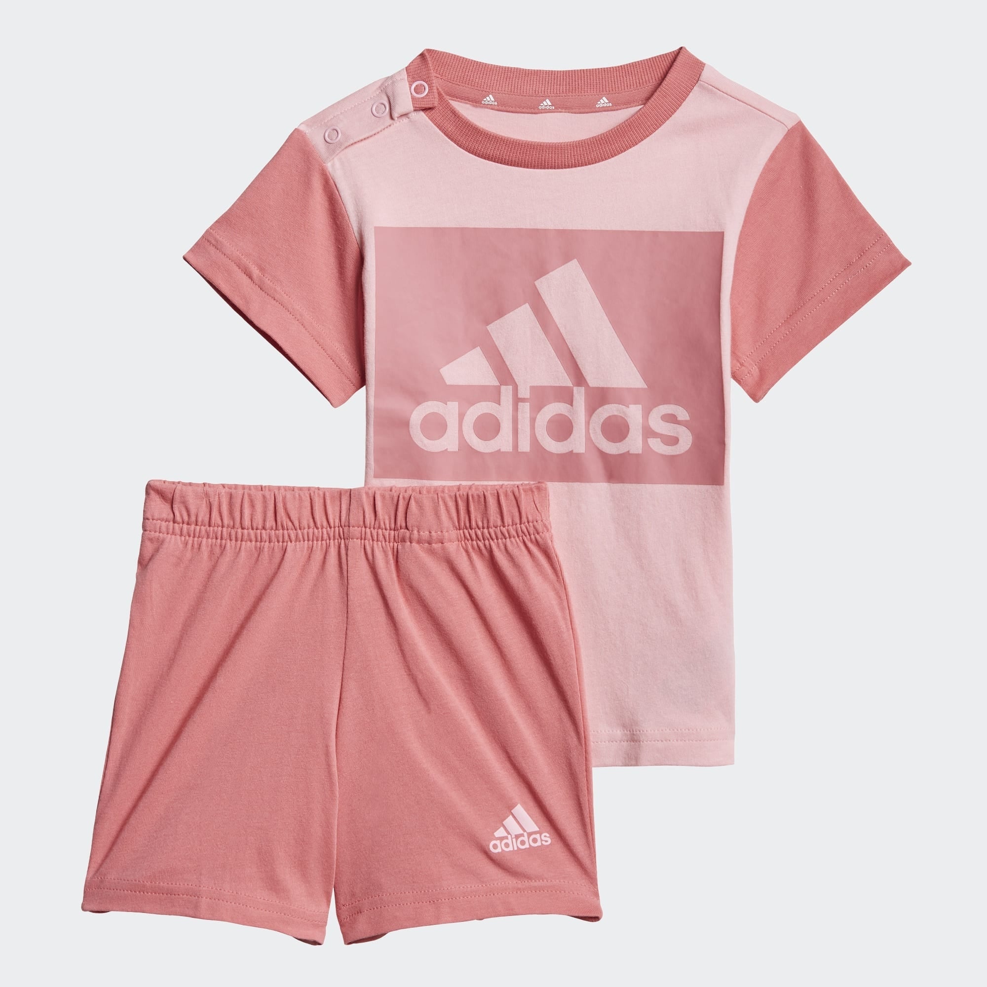 Adidas Essentials Kids T-Shirt/Shorts Set - Pink – Footkorner