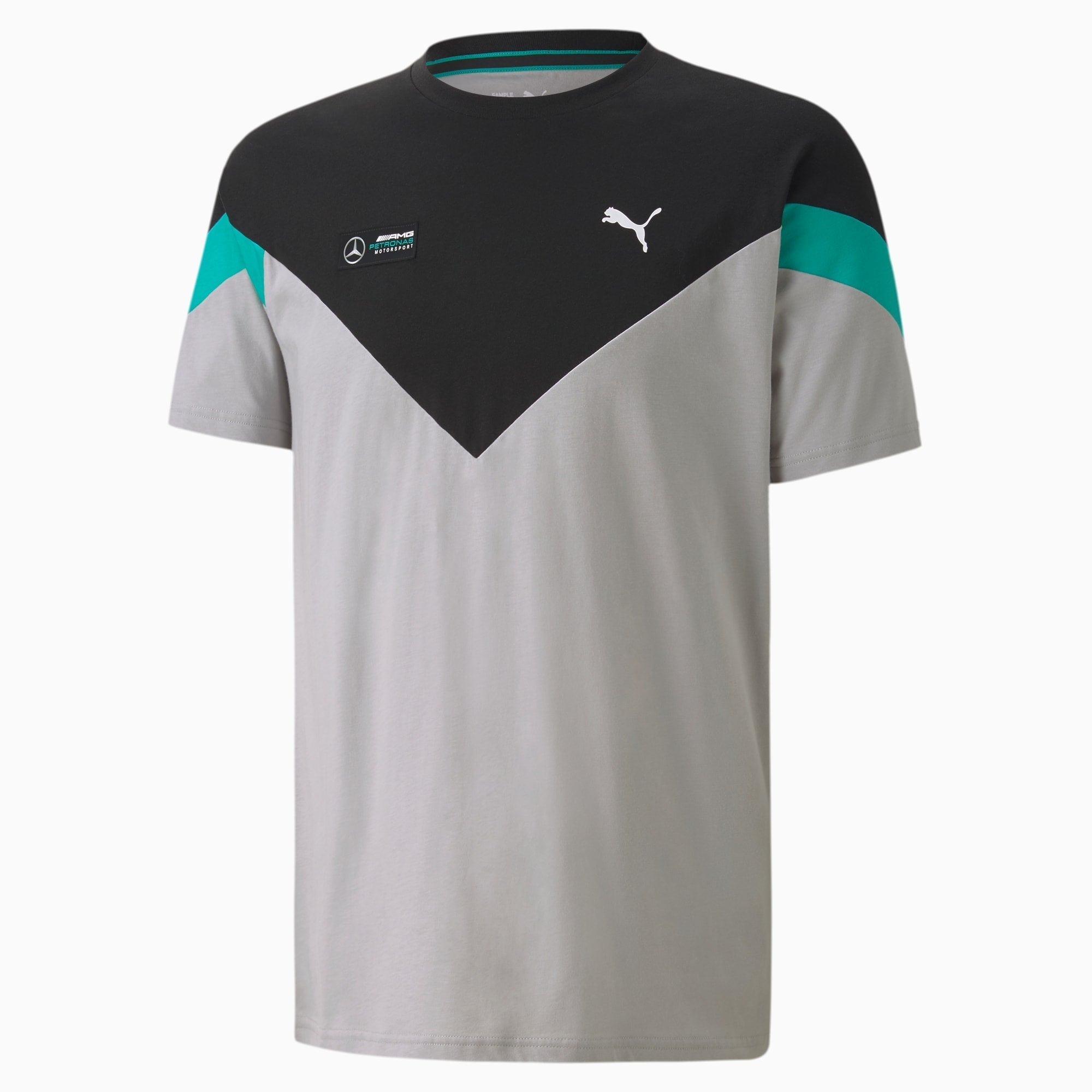 T-shirt Mercedes Puma AMG Petronas - Gris/Noir/Vert