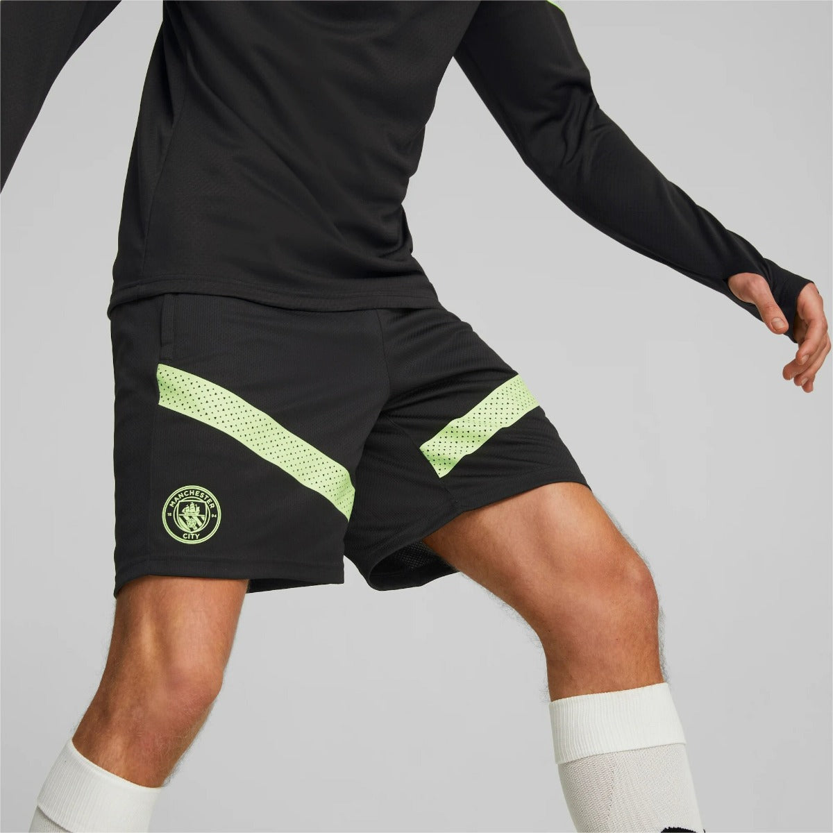 Pantaloncini da allenamento del Manchester City - Nero/Giallo
