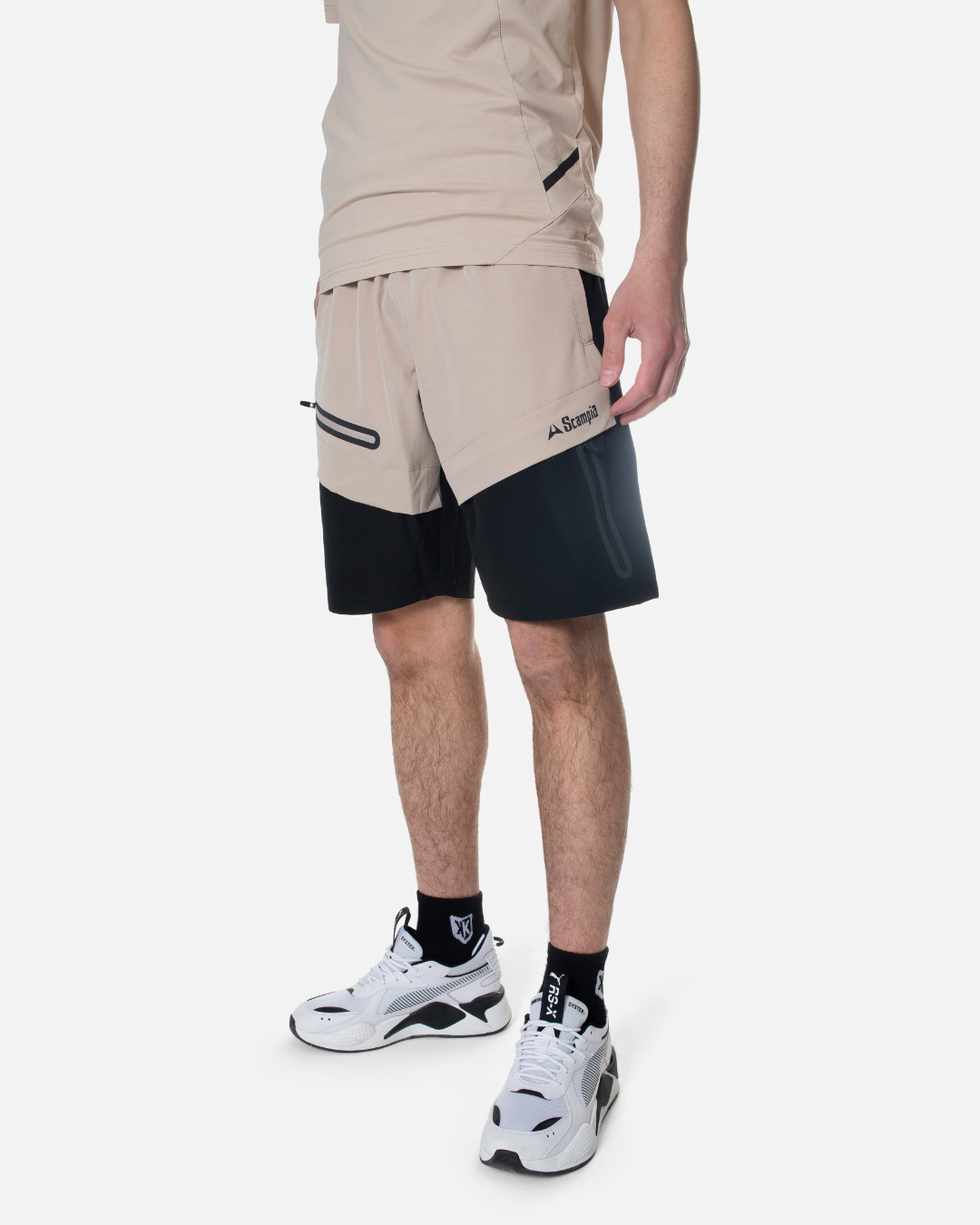 Short Scampia Scalare - Beige/Noir