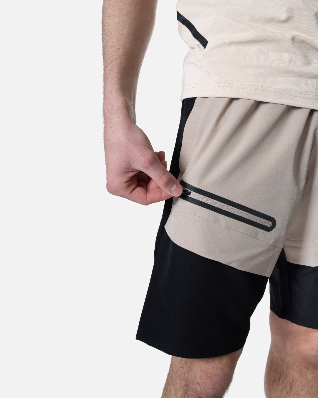 Pantaloncini Scampia Scalare - Beige/Nero