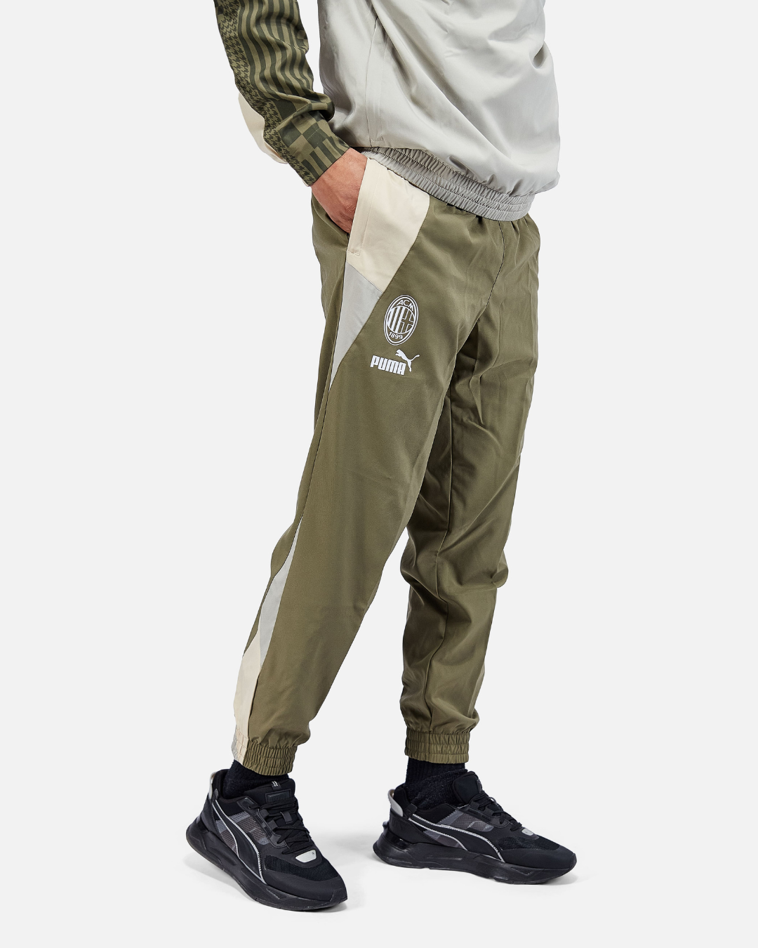 AC Mailand Trainingshose 2022/2023 – Khaki/Grau
