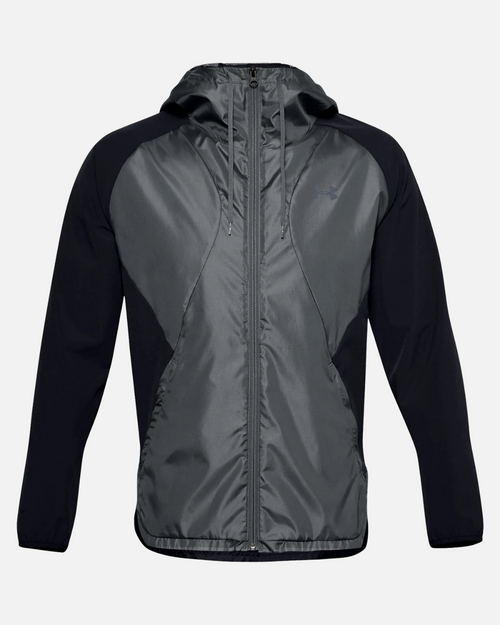 Under Armor Stretch-Woven Hooded Jacket Black - Footkorner