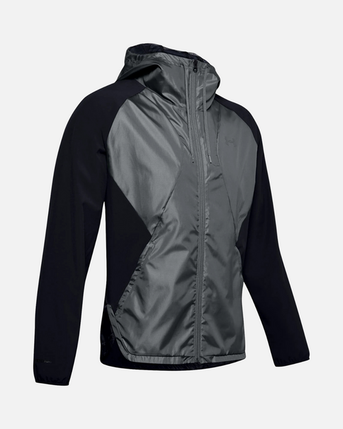 Under Armor Stretch-Woven Hooded Jacket Black - Footkorner